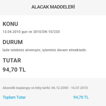 Turkcell İade Alacak Alamama