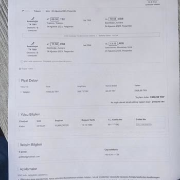 THY Bakım Rötarı Sebebiyle Uçuşumu Gerçekleştiremedim