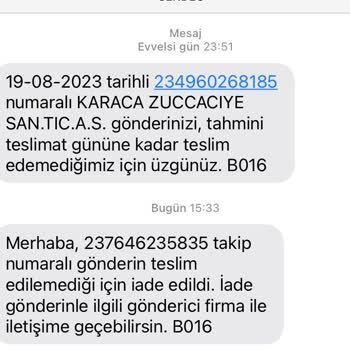 Sendeo Kargo Ürün Teslim Etmeden İade Etmesi