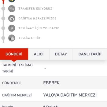ebebek Kargoya Verildi Olarak Görünüp Verilmeyen Sipariş