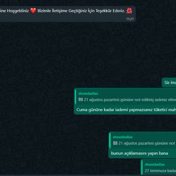 Shoebellas Ayakkabı İadesiyle İlgili Sorun
