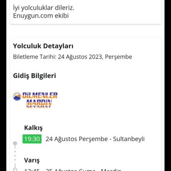 Mardin Dilmenler Turizm Otobüs Şirketi Sorumsuz
