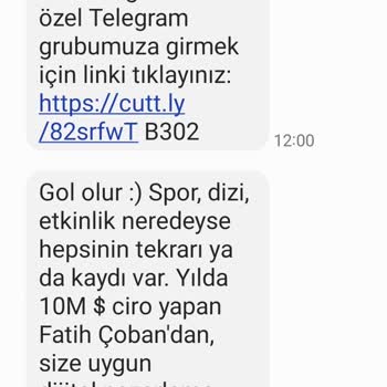Fatih Çoban Danışmanlık Dares D. M SMS İptali