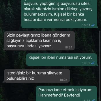 P*****a İş Başvurusu Adı Altında Asılsız İşlem