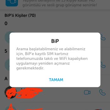 BİP Tek Tık Sorunu