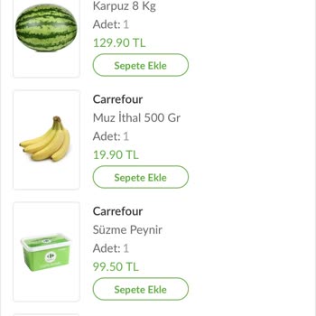 Carrefour Market Trendyol Market Siparişini Çürük Ve Hatalı Gönderdi.