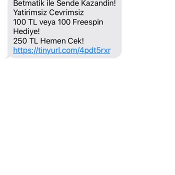 Betmatik Hem Yurt Dışı Hem Normal Numaradan Mesaj Geliyor
