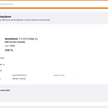 Teknosa İptal Edilen Sipariş