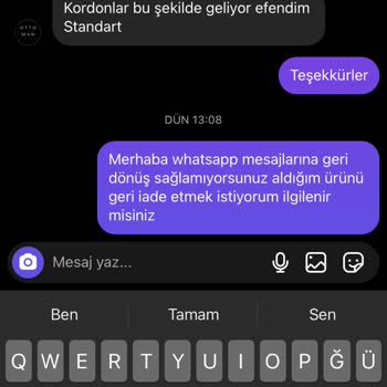 Ottoman Saat (Instagram) Ürün İadesi Olmayan Muhatap Bulanmayan Sayfa