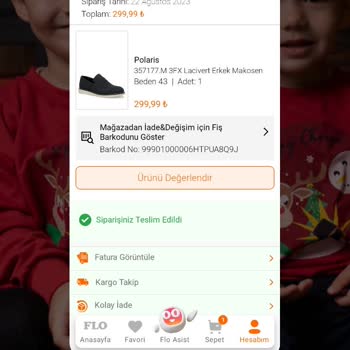 FLO Ayakkabı Eksik Para Kusurlu Ürün İade