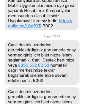 Obilet Bilet İptalini Gerçekleştirmiyorlar