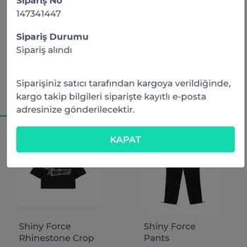 Shiny Force Değişim/iade Talebine Cevap Alamıyorum