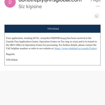 VFS Global Kanada Vizesi Başvuru Durumu