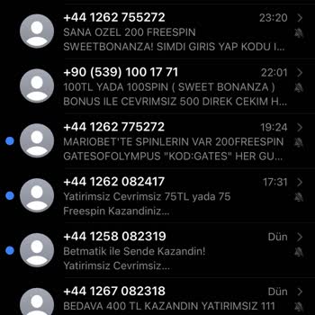 Vodafone +44 Lü Bahis Mesajları Alıyorum