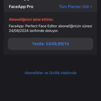 Faceapp Deneme Süreci Para İadesi