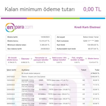 Enpara Kredi Kartı Alışveriş Faizi Uyguladı