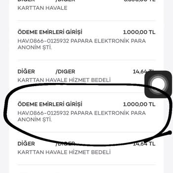 Papara'ma Para Gelmedi