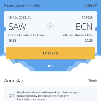 Pegasus Bilet İptali Bileti 1 Hafta Önceye Çekme Problemi!