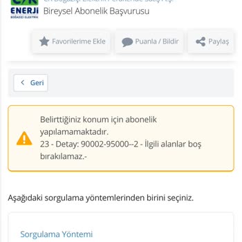 E-Devlet (Turkiye.gov.tr) Elektrik Aboneliğimi Yapamıyorum