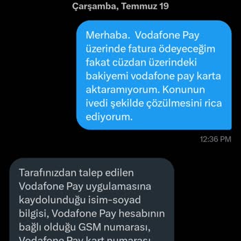 Vodafone Pay Ücret İadesi Yapılmadı. Yetkililer Sorun İle İlgilenmedi.