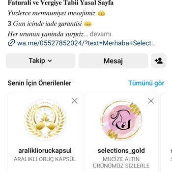 Altinkapsulvipp (Instagram) Para İadesi Yapılmaması