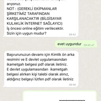 Gratis İş Başvurusu Sonrası Para Gönderme İsteği
