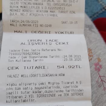 Migros İade Sorunu Kasiyer Saygısızlığı