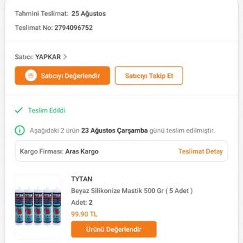 Trendyol Teslim Edilmeyen Ürünü Teslim Edildi Gösteren Bir Firma Düşün..
