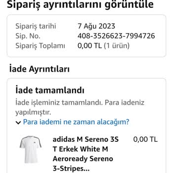 Amazon Müşteri Hizmetleri İngilizce, İade Problemi