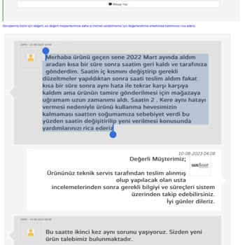 Saat & Saat Michael Kors 2. Kez Kronik Arızası