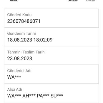 Watsons Ürünüm Kargoya Verilmedi