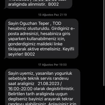 02.08.2023 Tarihinde Yapılan Digiturk Başvurunun Kurulumu Yapılmaması