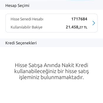 Yapı Kredi Hisse Senedi Anında Kredi Hatası