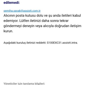 TTNET Nakil Evrak Mail Kutusu Dolu