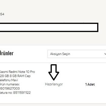 A101.com.tr İnternet Sitesinin Sipariş Edilen Telefonu Göndermemesi