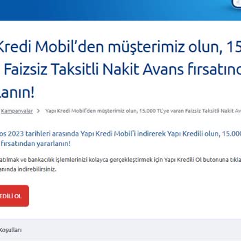 Yapı Kredi Bankası Mobilden Üye Olamama Şubeye Gönderme