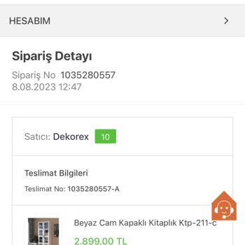 Koçtaş Online'dan Kitaplık Siparişi