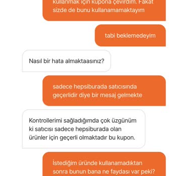 Hepsiburada Mağazasında Kupon Kullanamama
