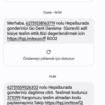 Hepsiburada Benim İle Alakalı Olmayan Kargo SMS Leri