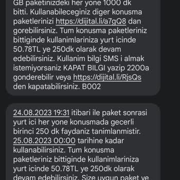 Turkcell Ek Dakika Tarifesi