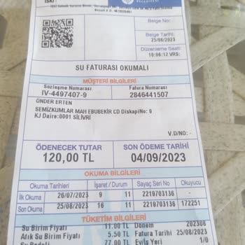 İSKİ Su Faturası Bedeli