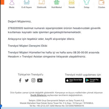 Trendyol Ödeme Güvenliği Hatası