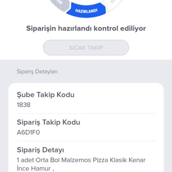 Domino's 1 Saatte Getirdi.