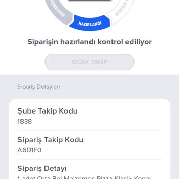 Domino's 1 Saatte Getirdi.