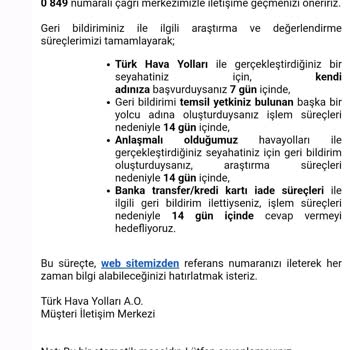 THY Fazla Bilet Satış Mağduru