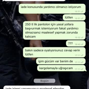 Sindimoda İade Ve İletişimsizlik