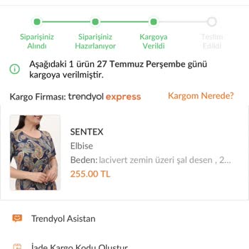 Trendyol'dan Gelmeyen Sipariş