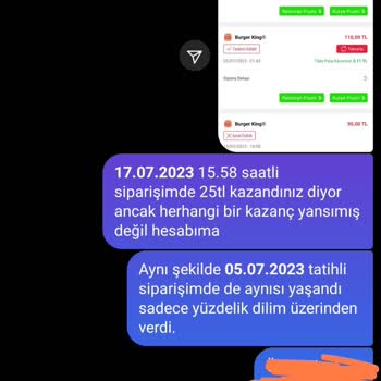 Tıkla Gelsin Ücret Ve Kampanya İadesi