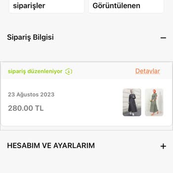 Tofisa Siparişlerim Bölümüne Girilmiyor
