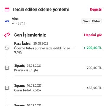 Yemeksepeti Sipariş İptali Gerçekleşmedi
